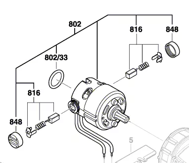Moteur courant continu 18V réf. 2 609 199 508 BOSCH
